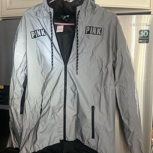 Victoria's Secret Gray Drawstring Bag and Windbreaker PINK